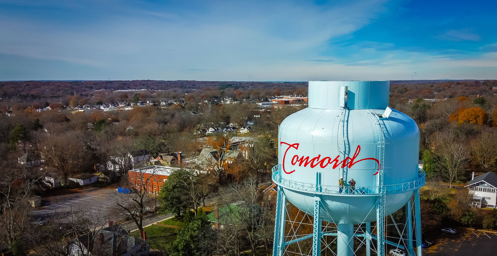 Downtown water tower
